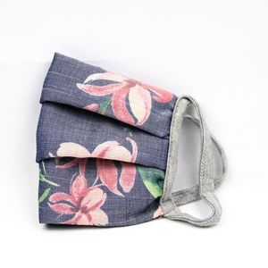 Denim Style Floral Mask